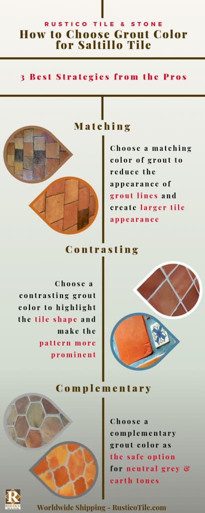 how to choose saltillo tile grout colors