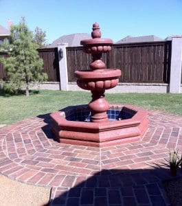 outdoor cantera fountain