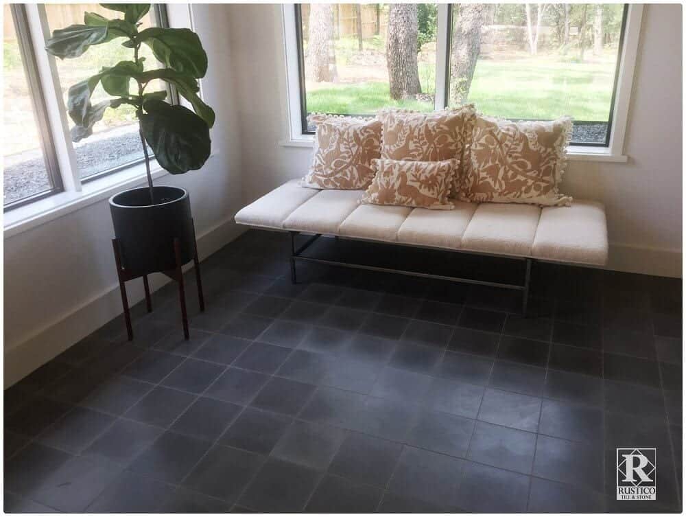 natural gray solid color cement tile