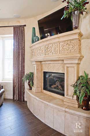 Spanish Style Fireplace Cantera Rustico Tile Stone