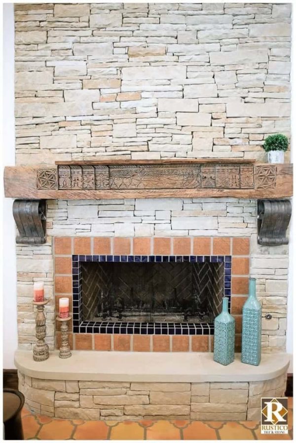 Spanish Style Fireplace Design 600x897 