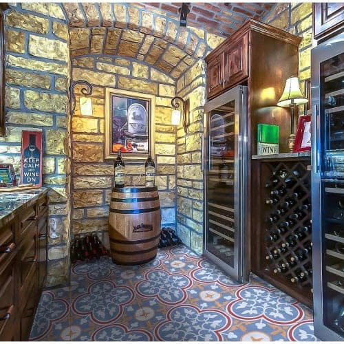 navy cement tile