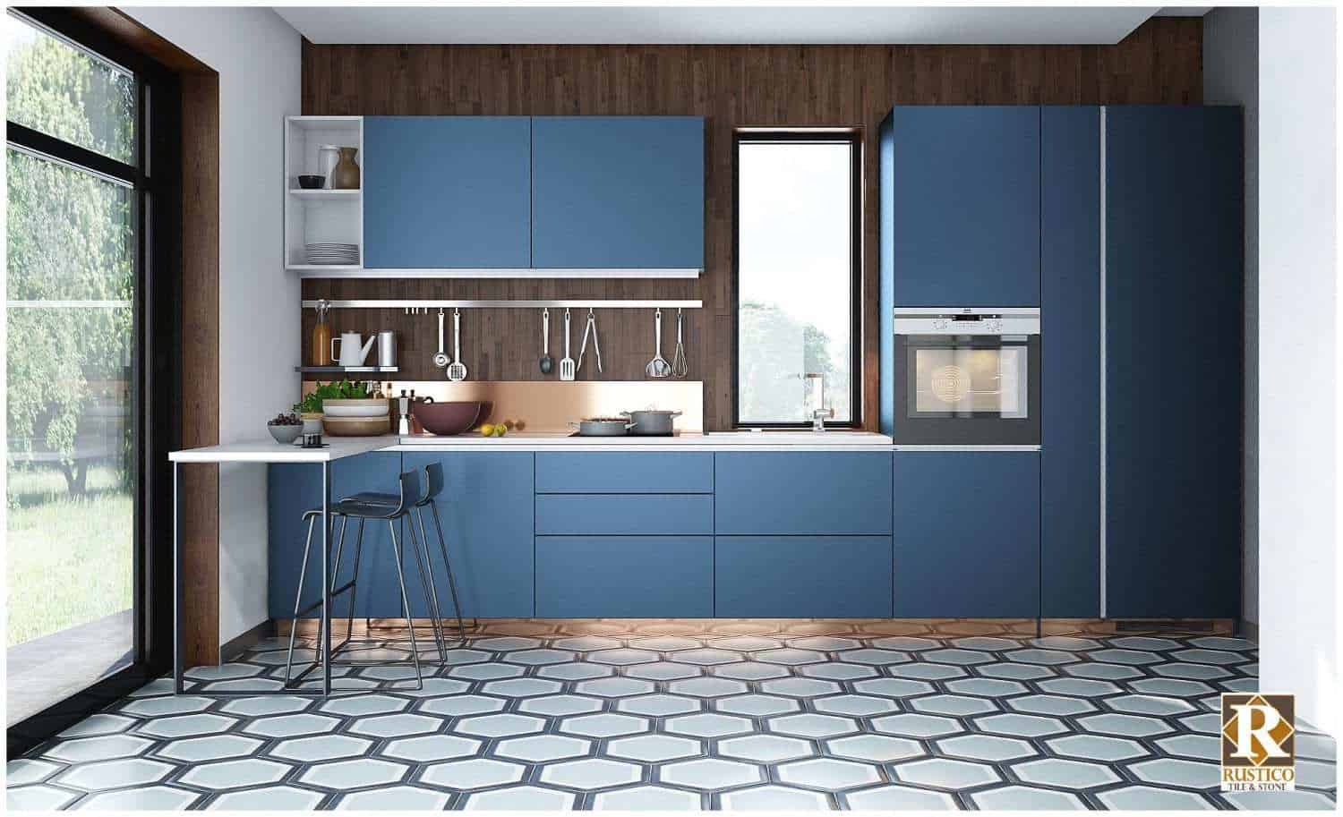 hexagon cement tile