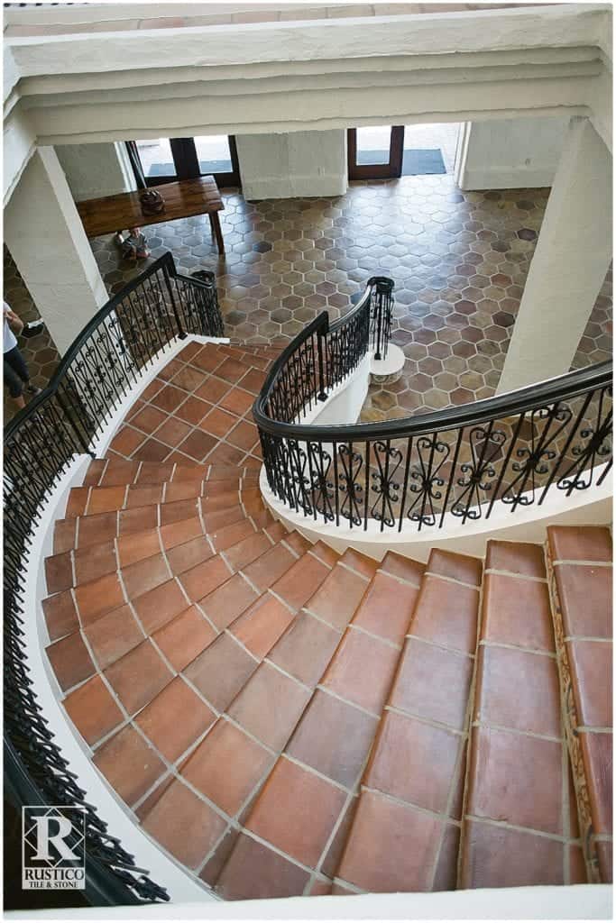 Manganese Finish brown saltillo floor tile