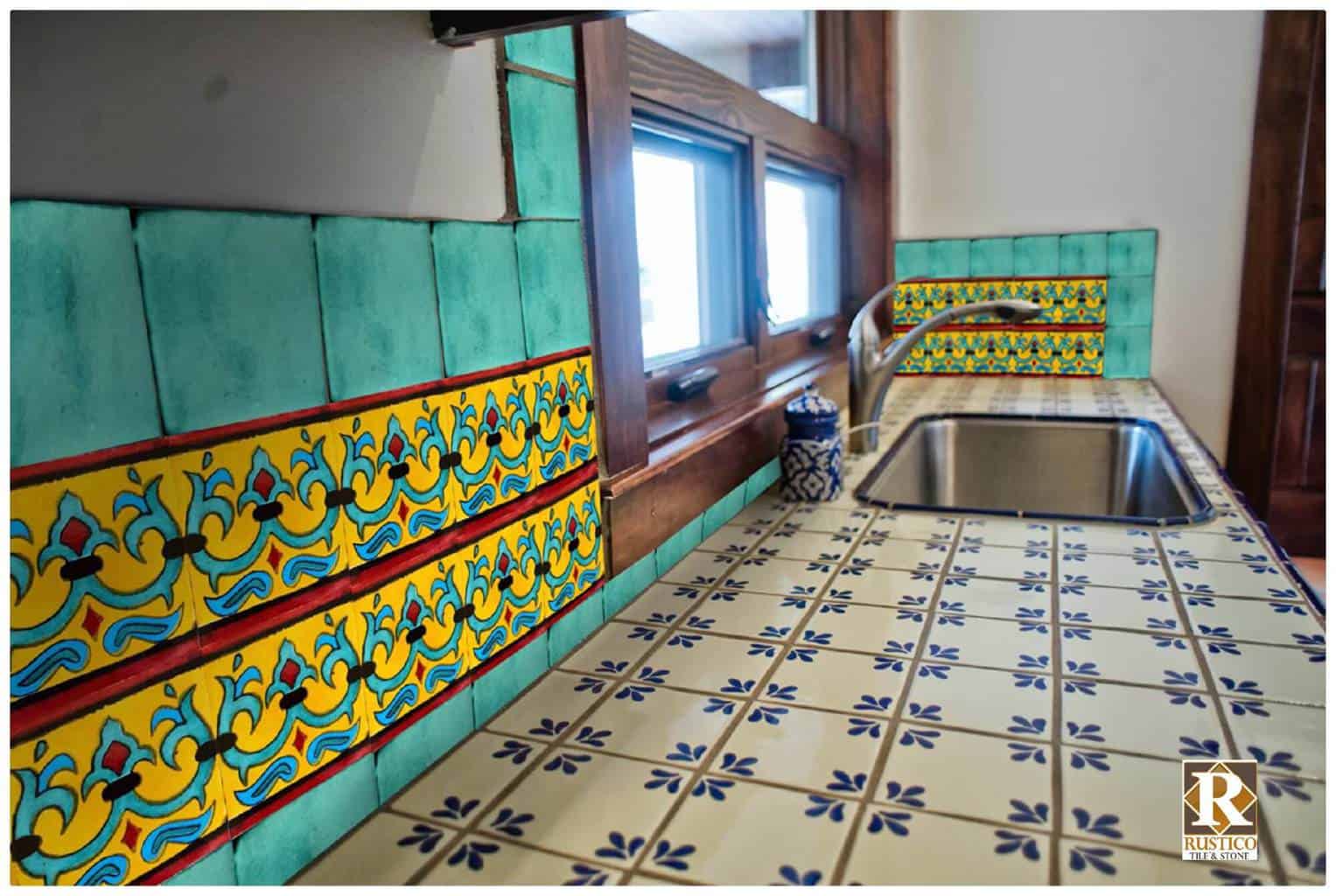 painted Mexican tile