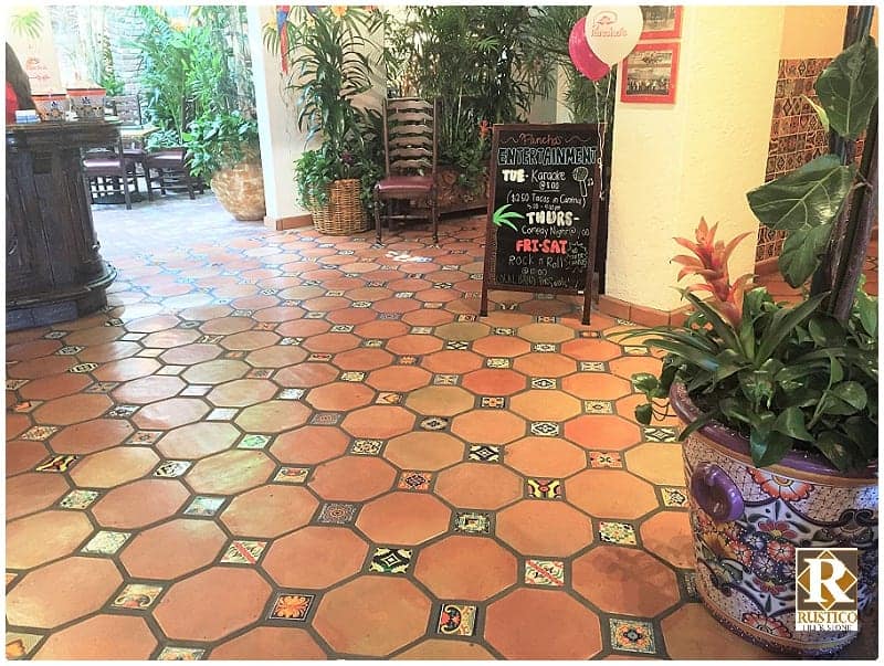 octagon saltillo floor tile pattern