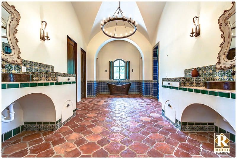 Antique Terracotta Tile for Spanish Style Bathroom Antique Terracotta Tile for Spanish Style Bathroom