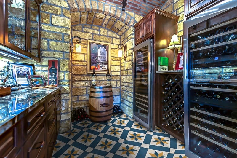 spanish style wine cellar