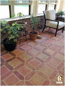 picket pattern terracotta tile