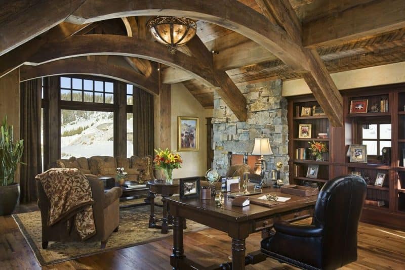 oversized furniture in rustic home decor