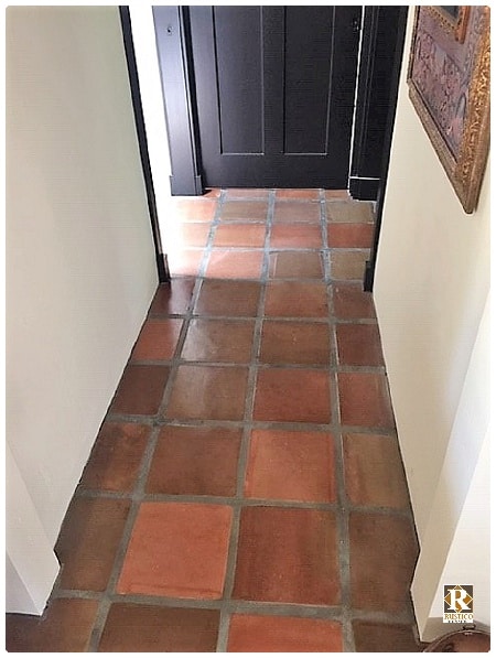hallway with manganese saltillo flooring