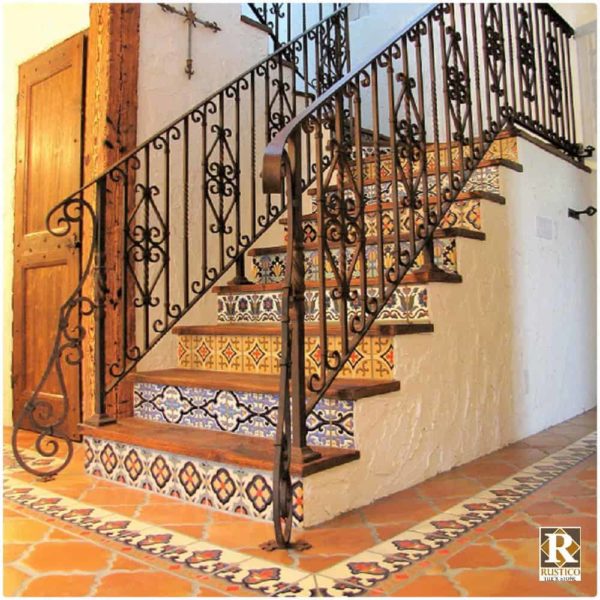 mexican tile stairs