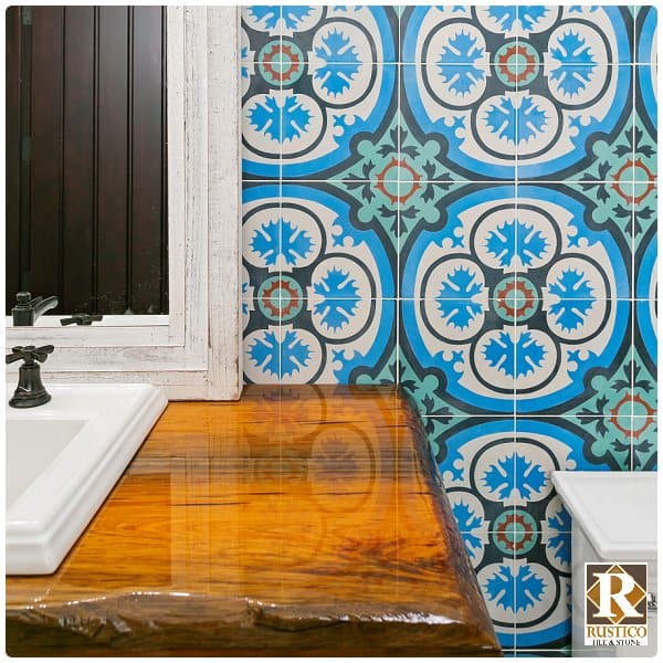 Cement Tile Pattern In Bathroom - modern rustic decor tile