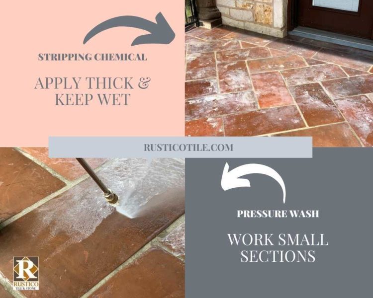 How To Strip Saltillo Tile Visual, Staining Mexican Tile Floors