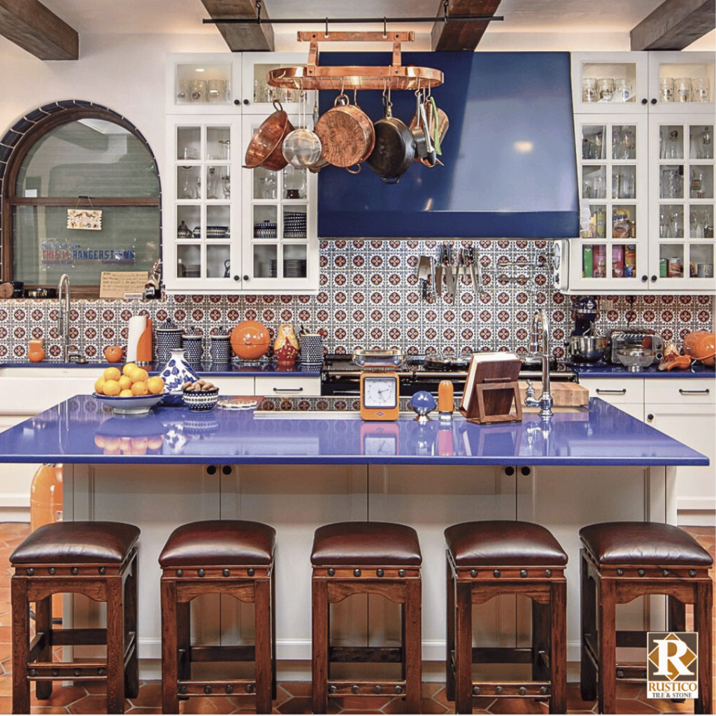 kitchen with mexican tiles