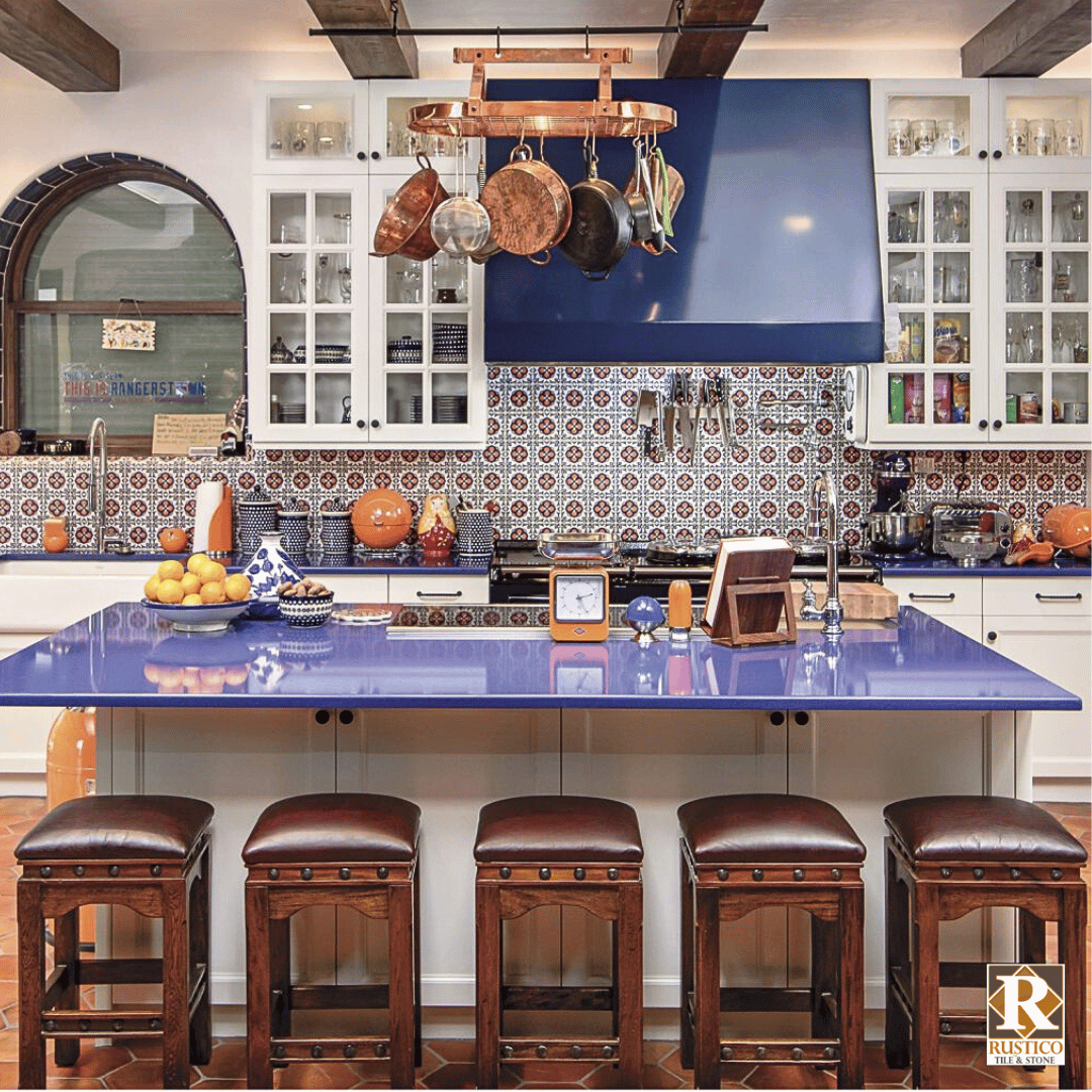 kitchen with mexican tiles