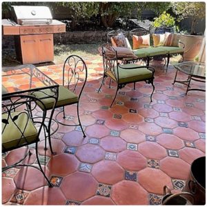 octagon spanish mission red terracotta tile