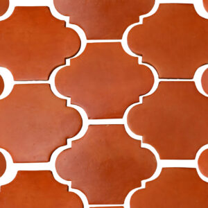 spanish mission red arabesque tile pattern