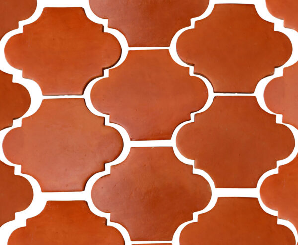 spanish mission red arabesque tile pattern