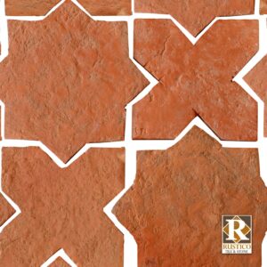 star and cross terracotta tile pattern
