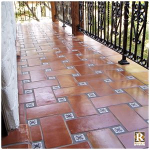 outdoor terracotta tile floor