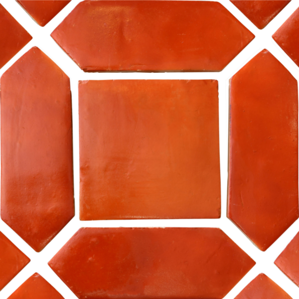picket pattern in mission red mexican tile