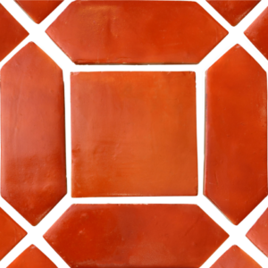 picket pattern in spanish mission red terracotta tile