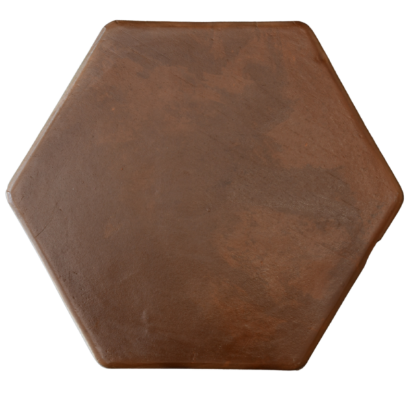 12x12 hexagon tile in brown terracotta flooring
