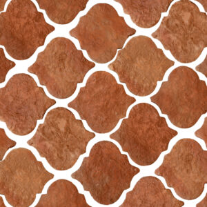 fleur de lis tile pattern terracotta flooring