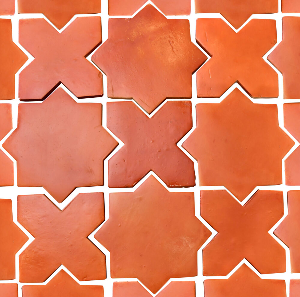 Star Cross Terracotta Tile Pattern Handmade Terra Cotta Floors