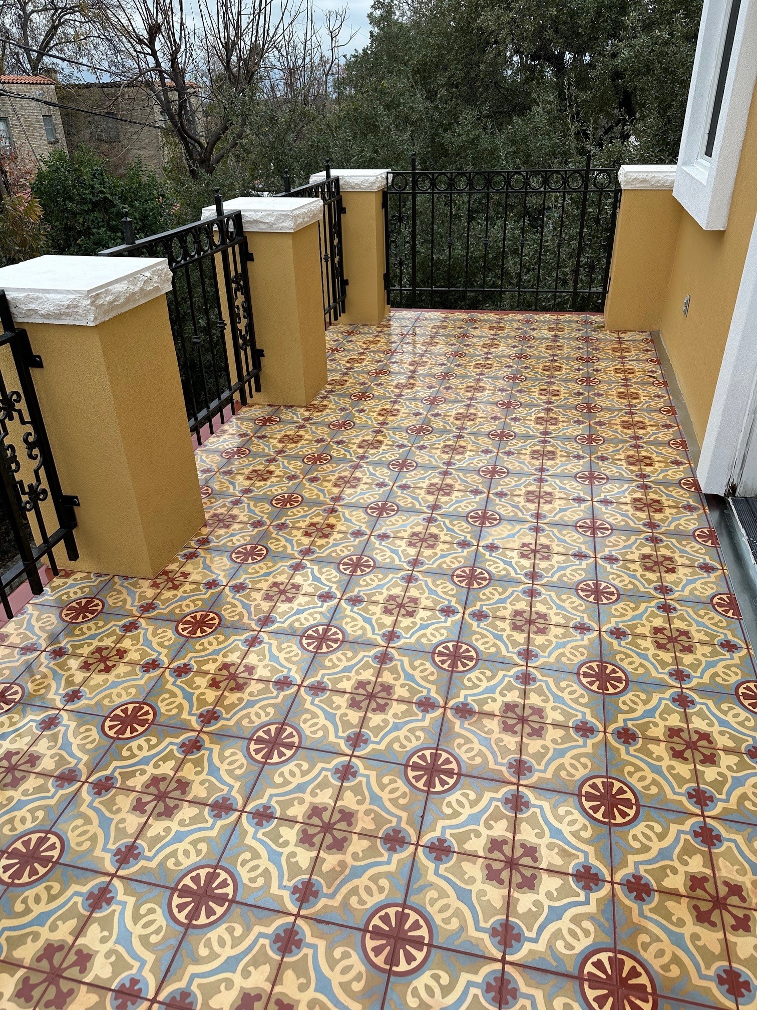 concrete tile on patio in san antonio texas