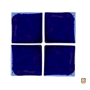 cobalt blue glazed terracotta tile
