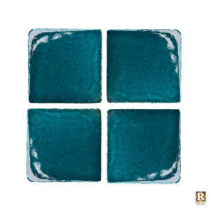 dark green square glazed terracotta tile