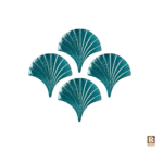 turquoise scallop tile pattern