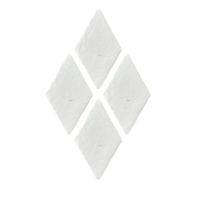 white diamond pattern glazed zellige like tile
