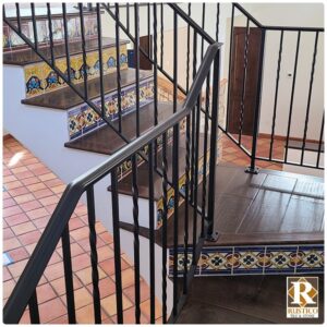 mexican tiles on stairs
