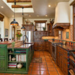 classic new mexico home with 12x12 terracotta tile flooring