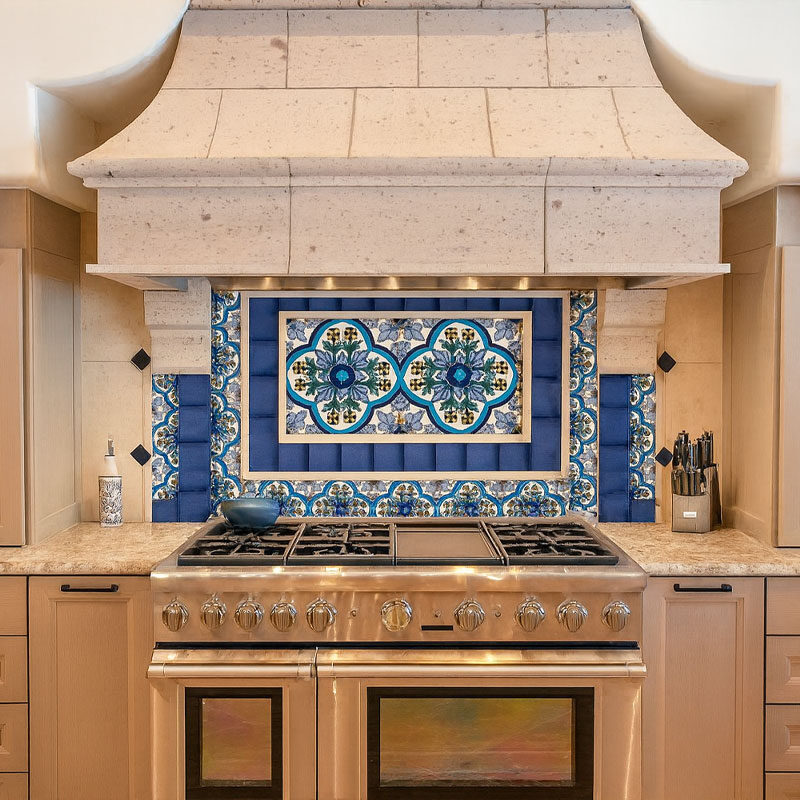 cobalt blue dolores pattern talavera tile