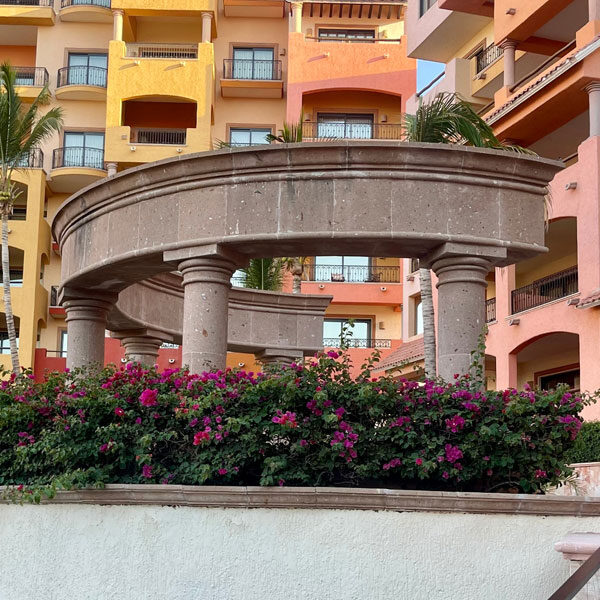 cantera stone architectural feature in cabo san lucas mexico