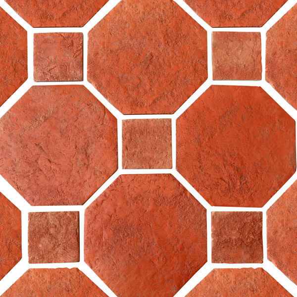 Antique Mission Red octagon terracotta tile color swatch
