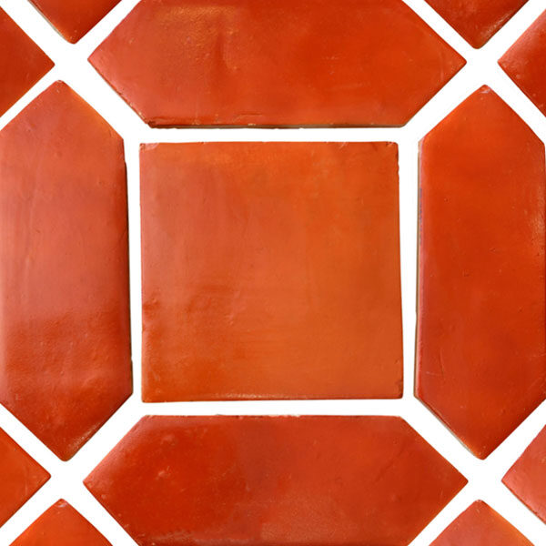 Spanish Mission Red octagon terracotta tile color swatch