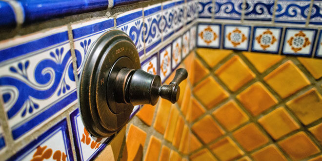 talavera mexican tile in shower