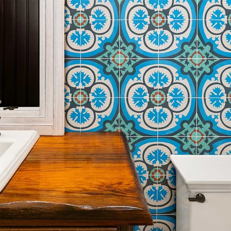 Cement Tile - Philadelphia Pattern - Bathroom Walls
