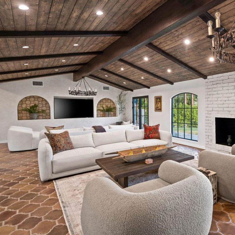 San Felipe Pattern in Manganese - Living Room