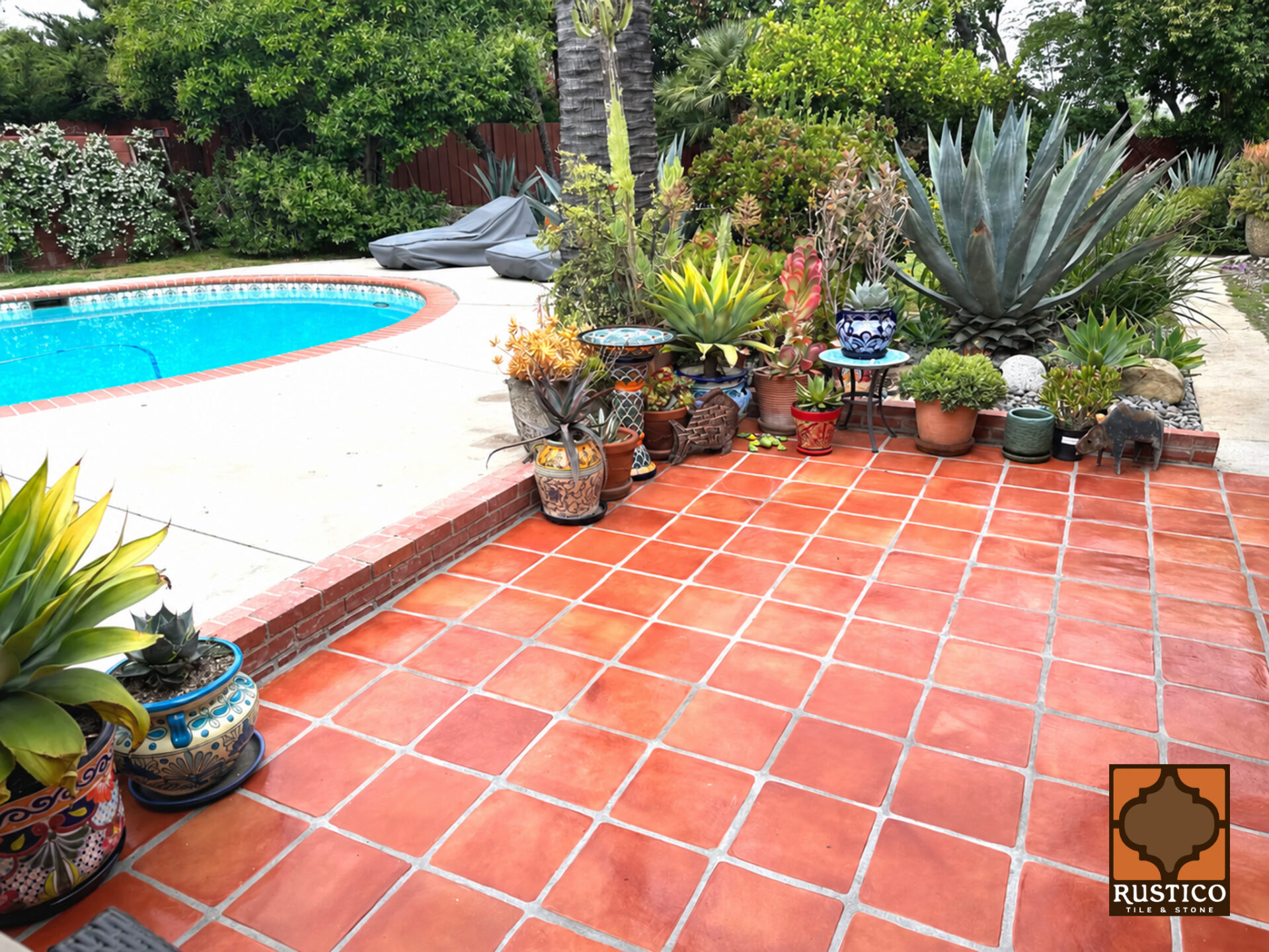 spanish mission red terracotta outdoor tile in woodland hills california