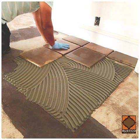 setting mexican tile