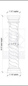 rustico tile handcarved cantera stone column