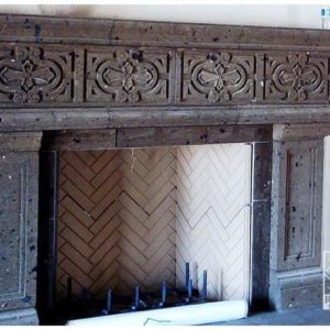 Tobacco Brown Cantera Fireplace
