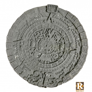 carved stone aztec calendar