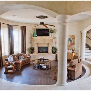 indoor stone columns